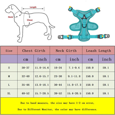 Reflective Dog Harness Set Alidrop