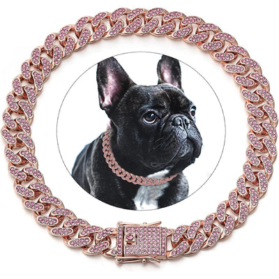 Diamond Cuban Pet Collar Alidrop