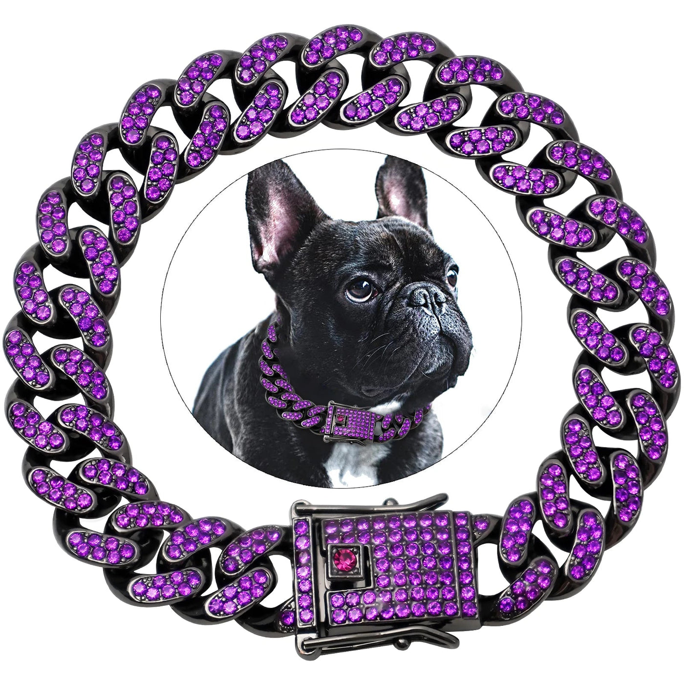 Diamond Cuban Pet Collar Alidrop