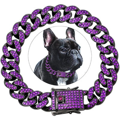 Diamond Cuban Pet Collar Alidrop