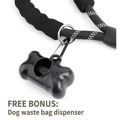 5 FT Leash With Comfortable Padded Handle and Reflective Threads Tan Cress