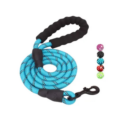 5 FT Leash With Comfortable Padded Handle and Reflective Threads Tan Cress