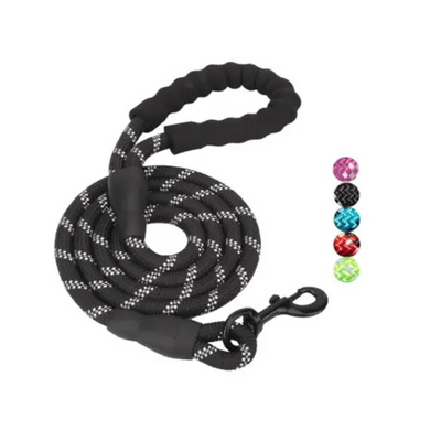 5 FT Leash With Comfortable Padded Handle and Reflective Threads Tan Cress