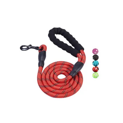 5 FT Leash With Comfortable Padded Handle and Reflective Threads Tan Cress