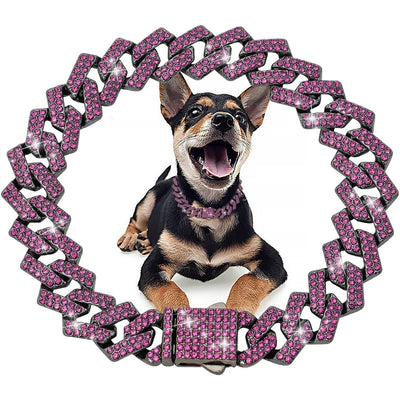 Diamond Cuban Pet Collar Alidrop