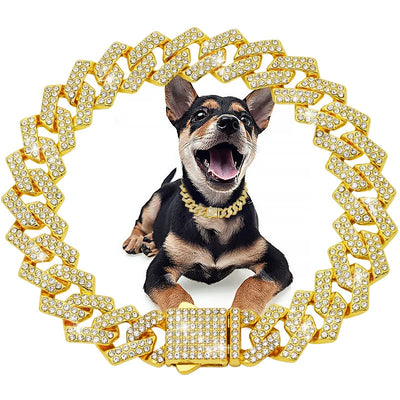 Diamond Cuban Pet Collar Alidrop