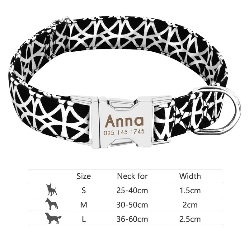 Personalized Reflective Dog Collar - Poochi Paws