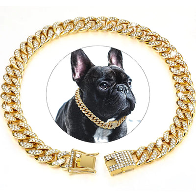 Diamond Cuban Pet Collar Alidrop