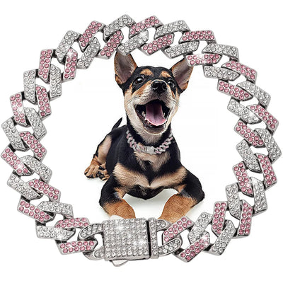Diamond Cuban Pet Collar Alidrop