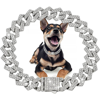 Diamond Cuban Pet Collar Alidrop