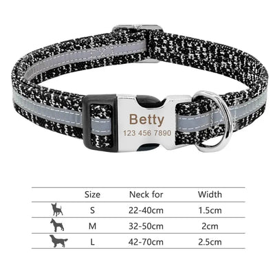 Personalized Reflective Dog Collar - Poochi Paws