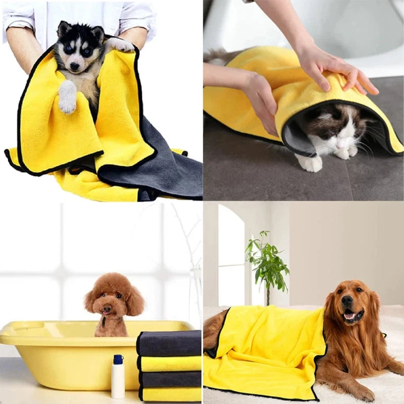 Ultra-Absorbent Microfiber Dog Bath Towel & Robe AliExpress