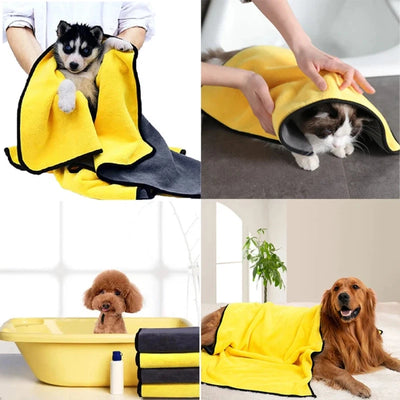 Ultra-Absorbent Microfiber Dog Bath Towel & Robe AliExpress