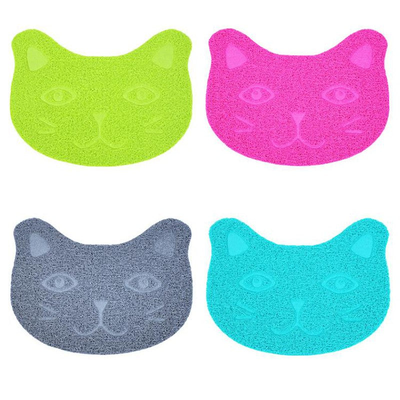 Cat Litter Mat - Traps Litter & Keeps Paws Clean Teal Zeus