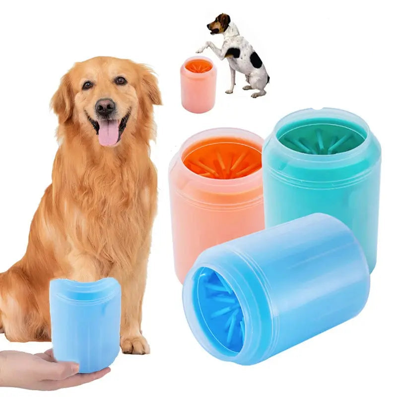 Portable Dog Paw Cleaner with Soft Silicone Brush AliExpress