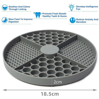 Silicone Licking Mat Slow Feeder with Suction for Dogs & Cats AliExpress