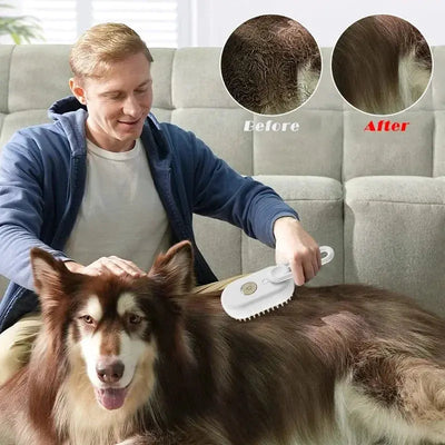 3-in-1 Steamy Pet Brush for Cleaning, Grooming & Massage AliExpress