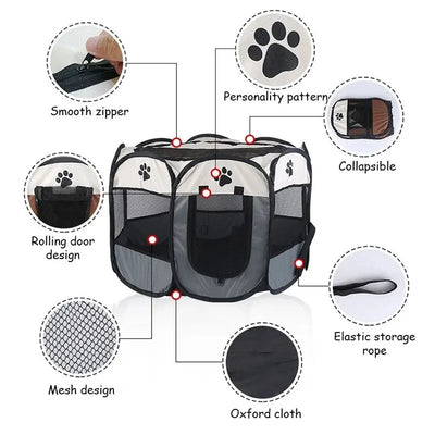 Portable Foldable Pet Tent Kennel for Dogs and Cats AliExpress