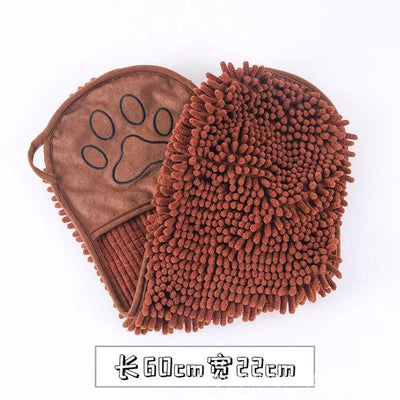 Soft Dog Bath Robe Towel Quick Dry Pet Towel Fiber Absorbent Cat Bath Towel Convenient Pet Cleaning Washcloth Dog Accessories - Poochi Paws