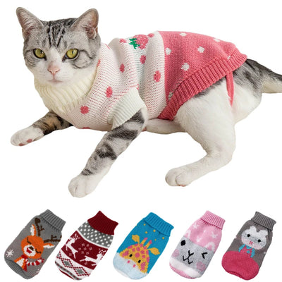 Cozy Winter Sweater for Small & Medium Cats AliExpress