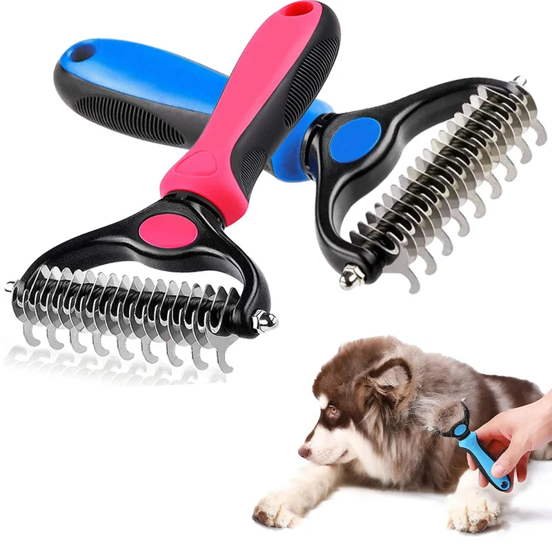 Professional Dog De-shedding Brush for Tangle-Free Fur AliExpress