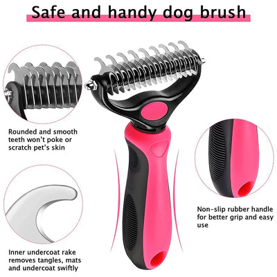 Professional Dog De-shedding Brush for Tangle-Free Fur AliExpress