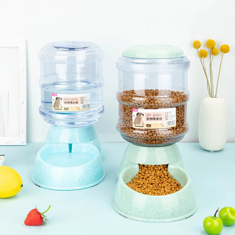 Large Capacity Pet Feeder with Water Dispenser AliExpress