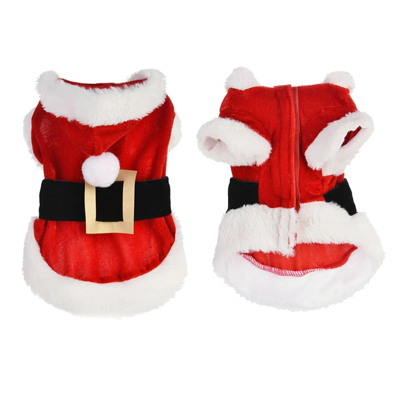 Santa Hooded Christmas Costume for Small Dogs & Cats AliExpress