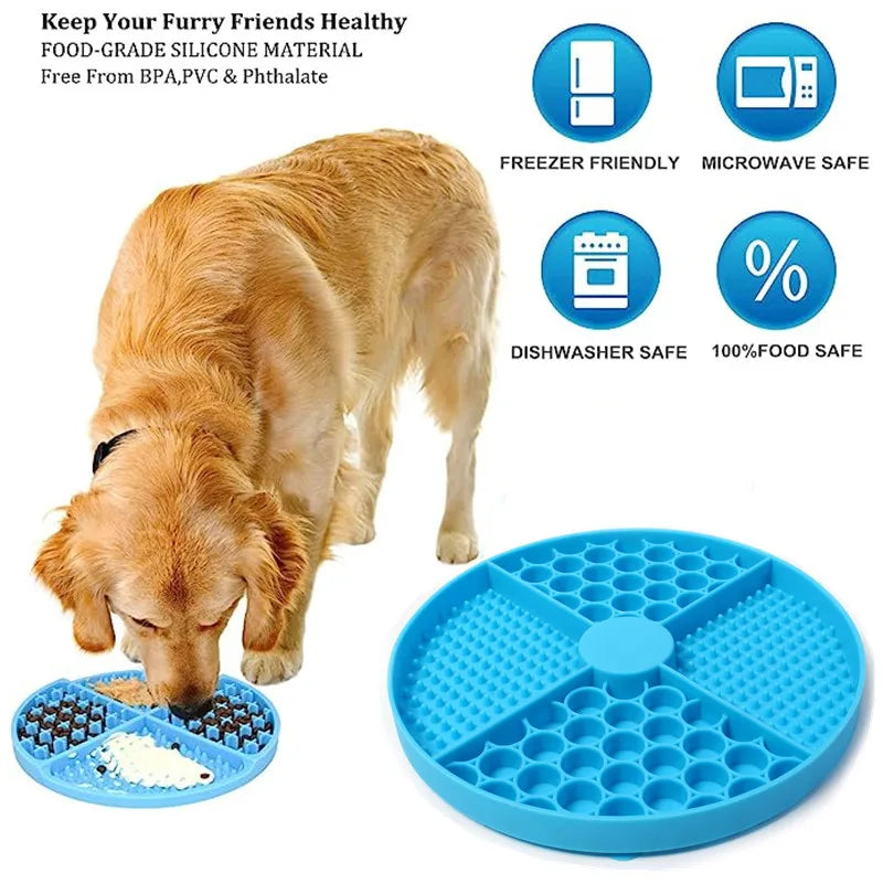 Silicone Licking Mat Slow Feeder with Suction for Dogs & Cats AliExpress