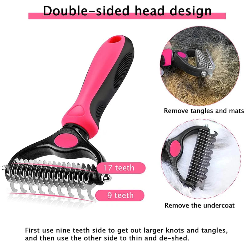 Professional Dog De-shedding Brush for Tangle-Free Fur AliExpress