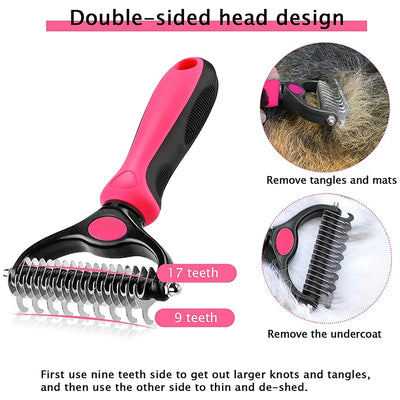 Professional Dog De-shedding Brush for Tangle-Free Fur AliExpress