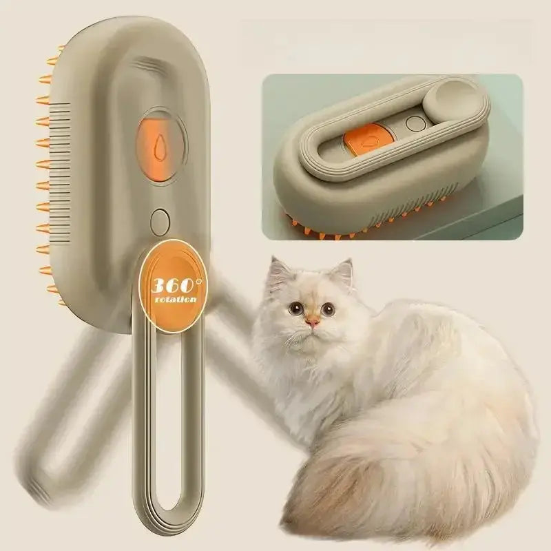 3-in-1 Steamy Pet Brush for Cleaning, Grooming & Massage AliExpress