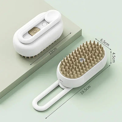 3-in-1 Steamy Pet Brush for Cleaning, Grooming & Massage - Poochi Paws