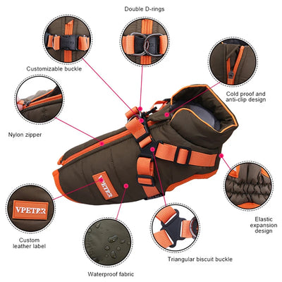 Waterproof Winter Jacket for Small Dogs with Harness AliExpress