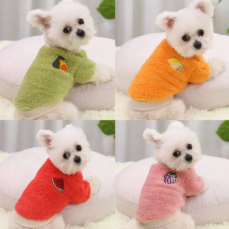 Cute Fruit Pattern Winter Vest for Small Dogs AliExpress
