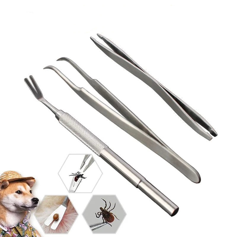 Stainless Steel Pet Tick & Flea Removal Tool Set AliExpress