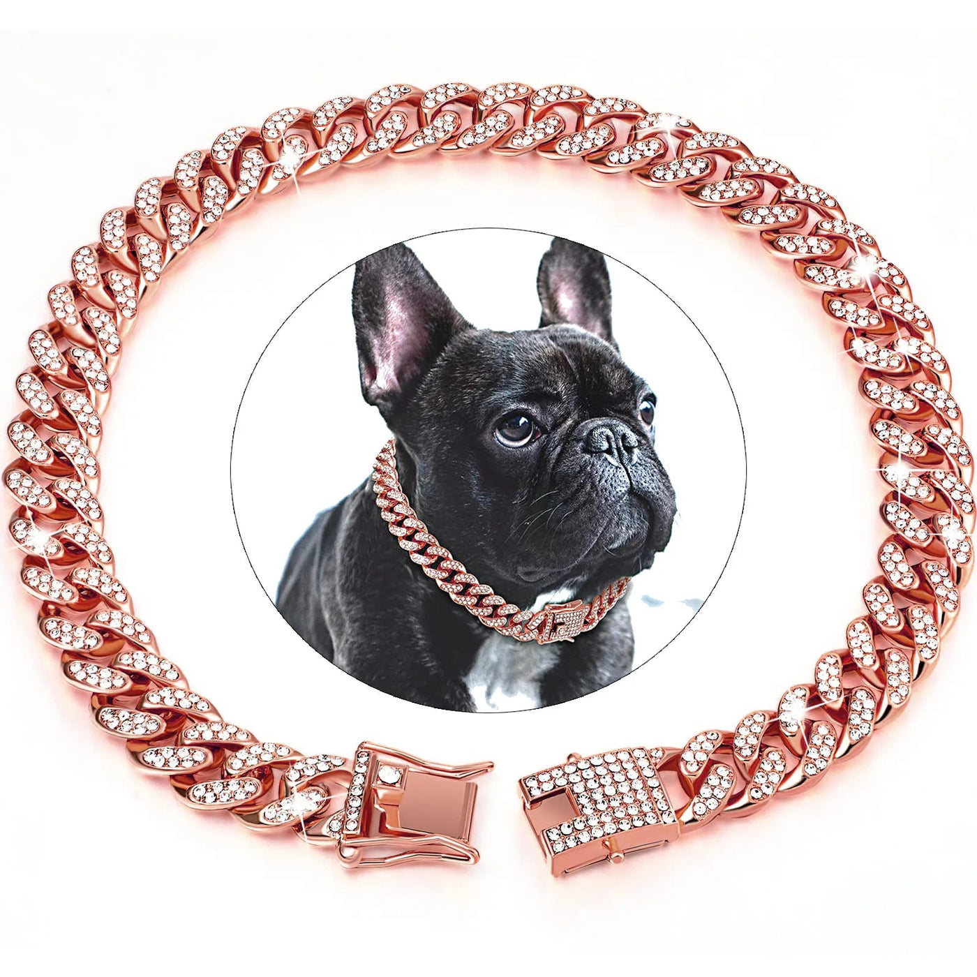 Diamond Cuban Pet Collar Alidrop