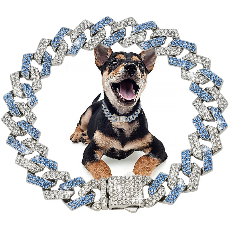 Diamond Cuban Pet Collar Alidrop