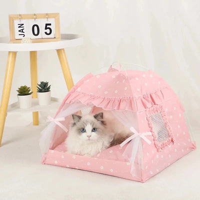 Cozy Cat Tent Bed - Poochi Paws