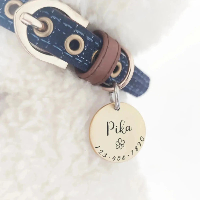 Custom Engraved Pet ID Tag - Poochi Paws