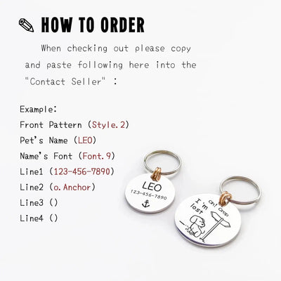 Custom Funny Dog ID Tag - Poochi Paws