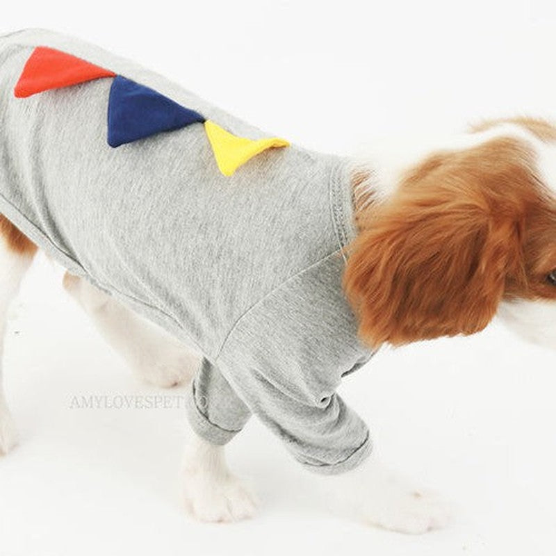 Stylish Pet Costume Set - T-Shirt & Sleeveless Combo Emerald Alfie
