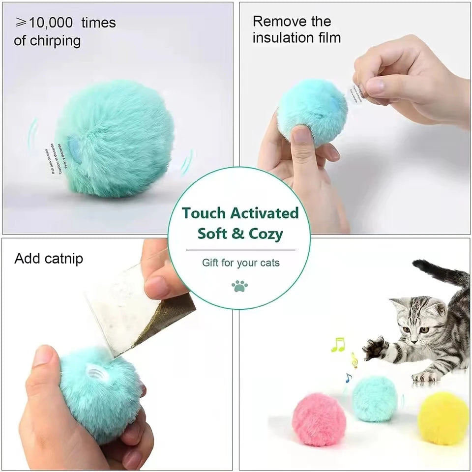Interactive Catnip Squeak Ball Alidrop