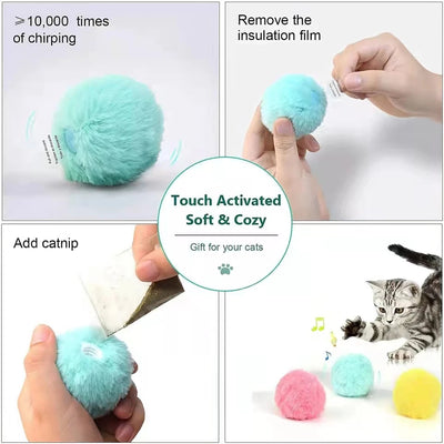 Interactive Catnip Squeak Ball Alidrop
