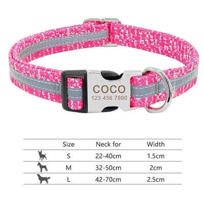 Personalized Reflective Dog Collar - Poochi Paws