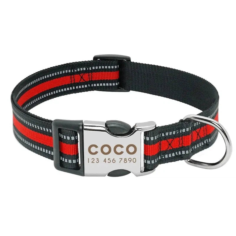 Personalized Reflective Dog Collar - Poochi Paws