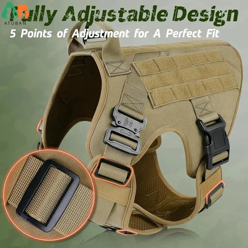 Tactical Dog Training Harness - Durable & Adjustable – Poochi Paws