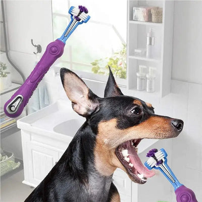 Three-Sided Pet Toothbrush - Poochi Paws
