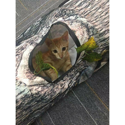 Tree Pattern Cat Tunnel Toy - Poochi Paws