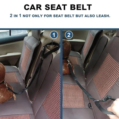 Two - in - One Pet Car Seatbelt - Poochi Paws